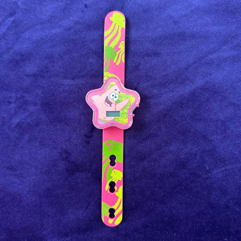 Spongebob Patrick Star 2010 Burger King Digital Watch Pink Green